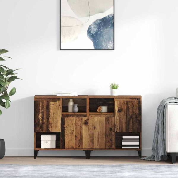 vidaXL Sideboards 2 pcs Gammelt tr&aelig; 60 x 35 x 70 cm Konstrueret tr&aelig;