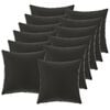 vidaXL Pude med pude HEERLEN 12 stk. Sort Polyester