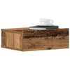 vidaXL væghængt natbord 40x32x15 cm konstrueret træ gammelt træ-look