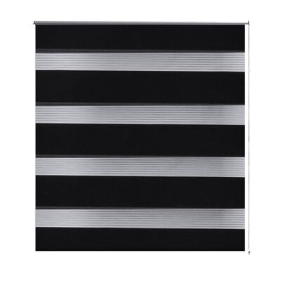 Rullegardin i zebradesign 50 x 100 cm sort