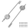 vidaXL L&aring;g st&oslash;tteh&aelig;ngsel 2 pcs S&oslash;lv 194 x 36 x 18 mm Jern