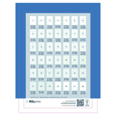 rillprint selvklæbende etiketter 105x37 mm 1000 ark hvid