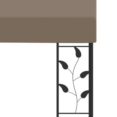 vidaXL vægmonteret pavillon 6x3x2,5 m gråbrun