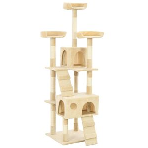 vidaXL kradsetr&aelig; til katte med sisal 170 cm beige