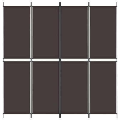 vidaXL 4-panels rumdeler 200x220 cm stof brun