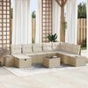vidaXL Havesofa S&aelig;t med pude 9 pcs Beige 55 x 62 x 69 cm Poly rattan