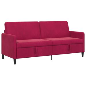 vidaXL Sofa med opbevaring Vinr&oslash;d 192 x 78 x 87 cm Polyester