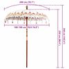 vidaXL Balinesisk Parasol Creme 185 x 185 x 260 cm