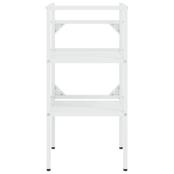 vidaXL indbygget håndvask på stel jern hvid