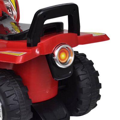 vidaXL firhjulet motorcykel til børn med lyd og lys rød