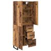 vidaXL Highboard med skuffe 2 pcs Gammelt tr&aelig; 69,5 x 34 x 180 cm