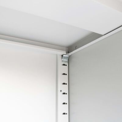 vidaXL kontorskab med glidedøre metal 90 x 40 x 90 cm grå