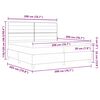 vidaXL LED Box Spring Bed med madras Sort 200 x 200 cm Stof