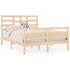 vidaXL sengeramme 135x190 cm massivt tr&aelig;