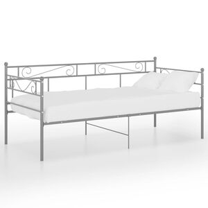 vidaXL sengestel til udtr&aelig;ksseng 90x200 cm metal gr&aring;