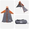 vidaXL 2-i-1 regnponcho med h&aelig;tte Gr&aring; og orange 262 x 126 x 130 cm
