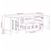 vidaXL TV-skab med d&oslash;r Naturfarvet 105 x 33,5 x 46 cm Massivt mangotr&aelig;