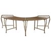 vidaXL Tr&aelig; B&aelig;nk 4-Antal s&aelig;der 160 x 80 x 44 cm St&aring;l Antik Brun