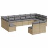 vidaXL sofas&aelig;t til haven 12 dele med hynder polyrattan beige