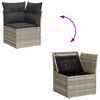 vidaXL Sofa S&aelig;t med pude 9 pcs polyrattan