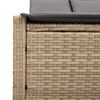 vidaXL solseng med hynder polyrattan beige