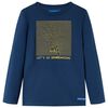 Lang&aelig;rmet T-shirt til b&oslash;rn str. 128 marinebl&aring;