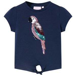 T-shirt til b&oslash;rn str. 128 marinebl&aring;