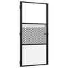 vidaXL Glasd&oslash;r 102,5 x 3,5 x 201,5 cm Aluminium Sort