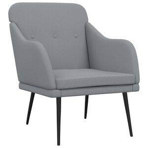 vidaXL l&aelig;nestol 63x76x80 cm stof lysegr&aring;