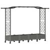 vidaXL H&aelig;vet Bed med Trellis og Tag Lysegr&aring; 207 x 40 x 129 cm PP