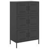 vidaXL h&oslash;jskab 68x39x113 cm st&aring;l sort