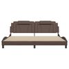 vidaXL sengeramme Viana med LED uden madras 200x200 cm brun