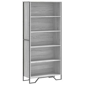 vidaXL bogreol 80x31x169 cm konstrueret tr&aelig; gr&aring; sonoma-eg