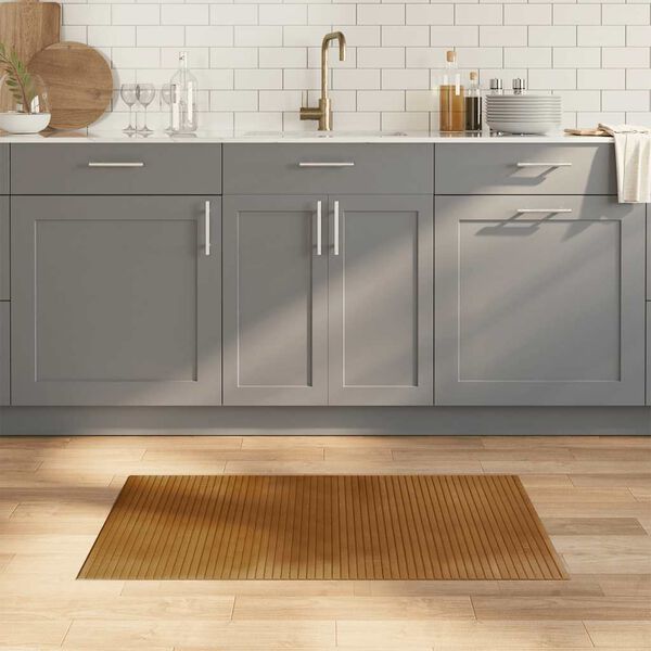 vidaXL gulvt&aelig;ppe 60x100 cm rektangul&aelig;r bambus brun