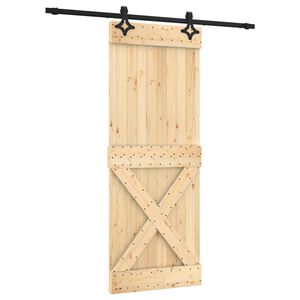 vidaXL Skyded&oslash;r 80 x 210 cm Massivt Fyrretr&aelig; (Ubehandlet)