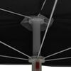 vidaXL halv parasol med stang 180x90 cm sort