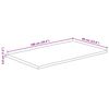 vidaXL bordplade 100x60x3,8 cm naturlig kant massivt ru mangotr&aelig;