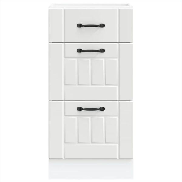 vidaXL køkkenunderskab Lucca konstrueret træ hvid