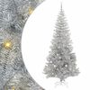 vidaXL Juletr&aelig; med 300 LED'er med stativ S&oslash;lv 240 cm PET