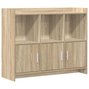 vidaXL Sideboard Sonoma-eg 98,5 x 33 x 80 cm Konstrueret tr&aelig;