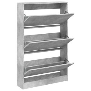 vidaXL skoreol 80x21x125,5 cm konstrueret tr&aelig; betongr&aring;