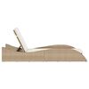 vidaXL liggestol med hynde 60x205x73 cm polyrattan beige