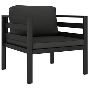 vidaXL sofastol med hynder aluminium antracitgr&aring;