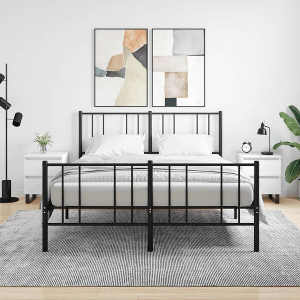 vidaXL sengeborde 2 stk. 40x35x50 cm konstrueret træ hvid