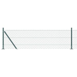 vidaXL Hegnsp&aelig;l Gr&oslash;n 10 x 0,4 m (40 x 40 mm net) St&aring;l og PVC