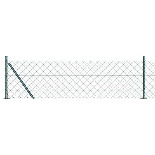 vidaXL Hegnsp&aelig;l Gr&oslash;n 10 x 0,4 m (40 x 40 mm net) St&aring;l og PVC
