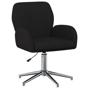 vidaXL Svingbar skrivebordsstol 54 x 58 x 90 cm Sort Stof