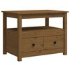 vidaXL sofabord 71x49x55 cm massivt fyrretr&aelig; gyldenbrun