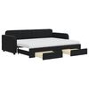 vidaXL daybed med udtr&aelig;k og skuffer 80x200 cm velour sort