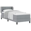 vidaXL Box spring seng med hovedg&aelig;rde Lysegr&aring; 80 x 200 cm Stof